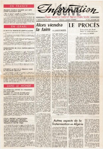Information Juive N°102 (01 novembre 1958)